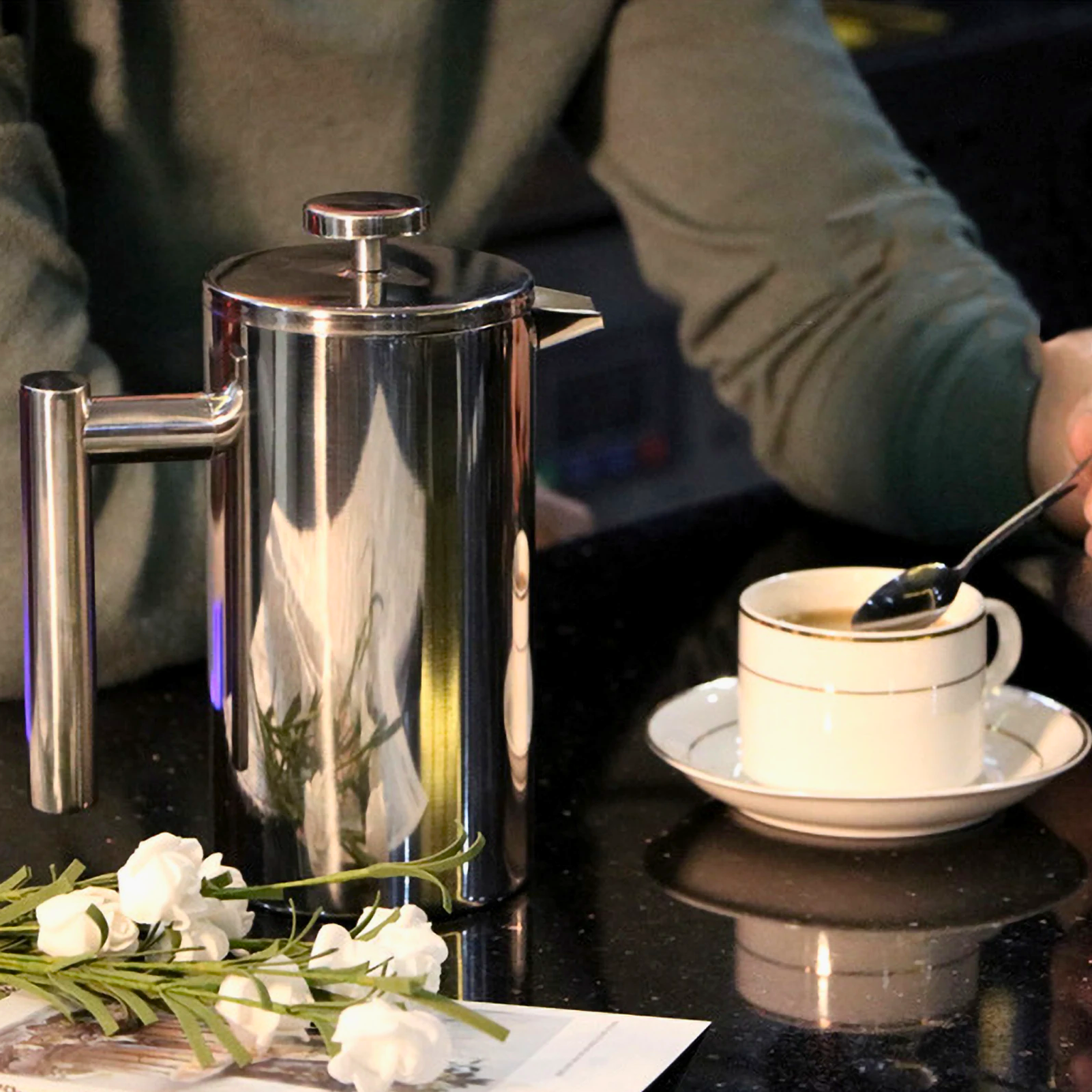 French Press Barista Inox